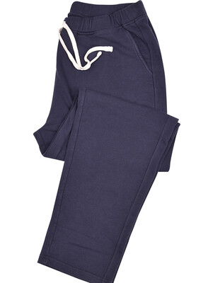 ZegSlacks - %100 Pamuk Penye Alt Eşofman /LACİVERT (Esf398)
