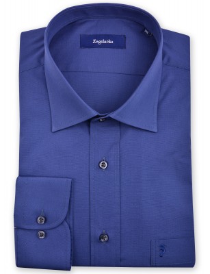 ZegSlacks - % 100 Pamuk Klasik gömlek (double twested)/K.lacivert 2916