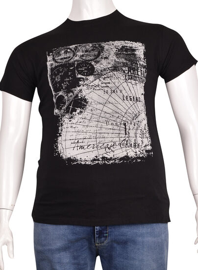 Sıfır Yaka Baskılı T-Shirt (BKT0305)