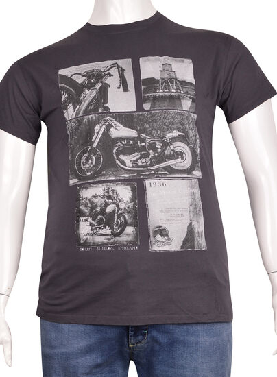 Sıfır Yaka Baskılı T-Shirt (BKT0322)
