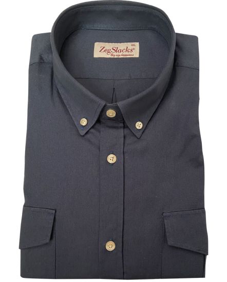 %100 Pamuk Spor Gömlek Lacivert (GM9189)