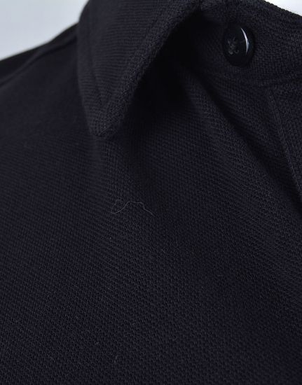 Polo Yaka Pike T-Shirt Siyah (0447)