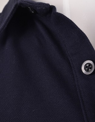 Polo Yaka Pike T-Shirt LACİVERT (0451) - Thumbnail