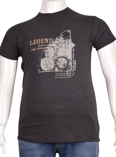 Sıfır Yaka Baskılı T-Shirt (BKT0299)